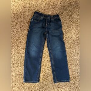 Boys size 7 Regular Signature by Levi Strauss Dark Indigo Elastic Waist Jeans